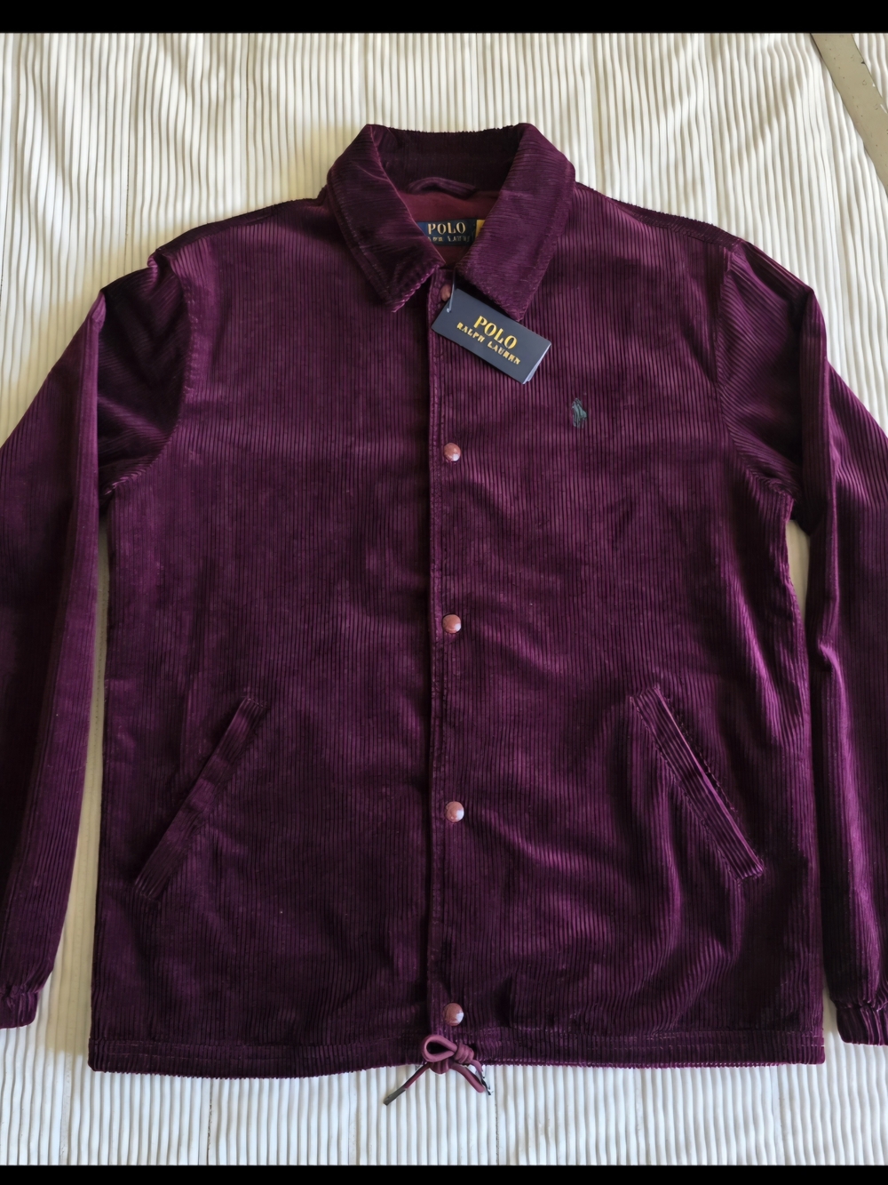 Polo by Ralph Lauren Men's Corduroy Coach Jacket - Burgundy